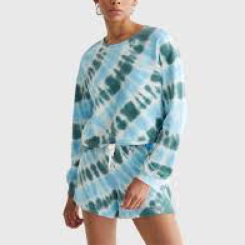 Lucky Brand Tie Dye Sweatshirt and Shorts